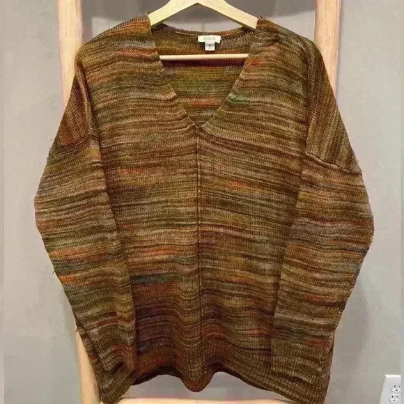 ANA XL brown V-neck sweater - Picture 2 of 10